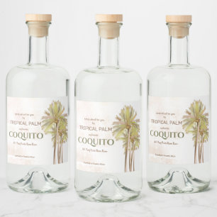 Coconut Tropical Handflatan Spritflaskor Etikett