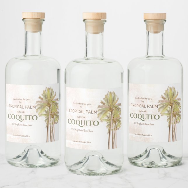 Coconut Tropical Handflatan Spritflaskor Etikett (Flaskor)
