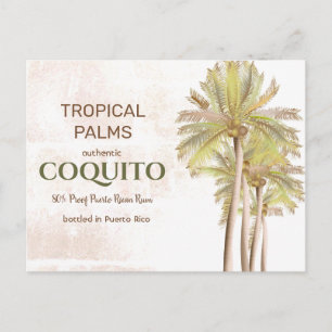 Coconut Tropical Handflatan Vykort