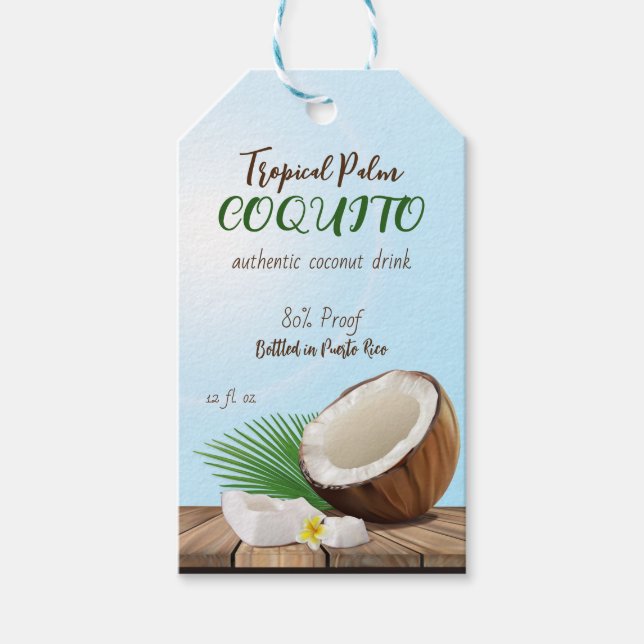 Coconut Tropical Presentetikett (Framsidan)