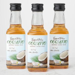 Coconut Tropical Spritflaskor Etikett