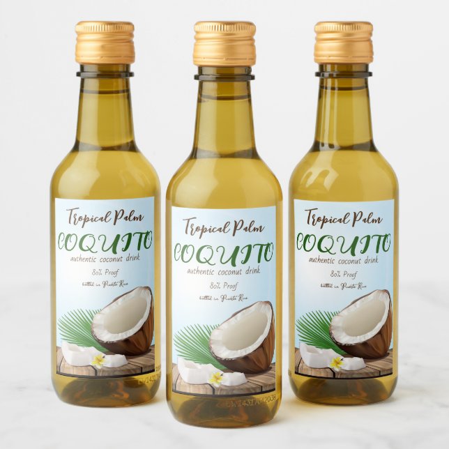 Coconut Tropical Vinetikett (Flaskor)