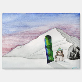 Coconut's Äventyr: Januari Magnet 3,5 tum x 2,5 tu