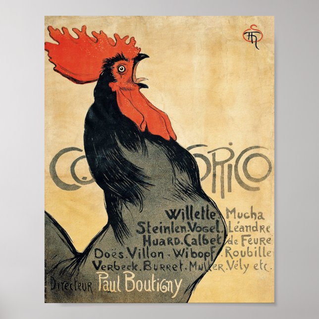 Cocorico av den schweiziska Fransken konstnären Th Poster (Framsidan)