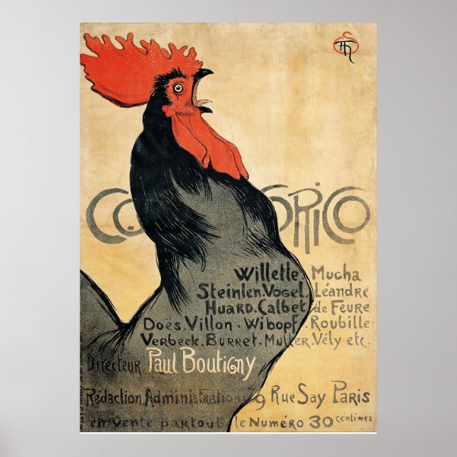 Cocorico - Steinlen Poster (Framsidan)
