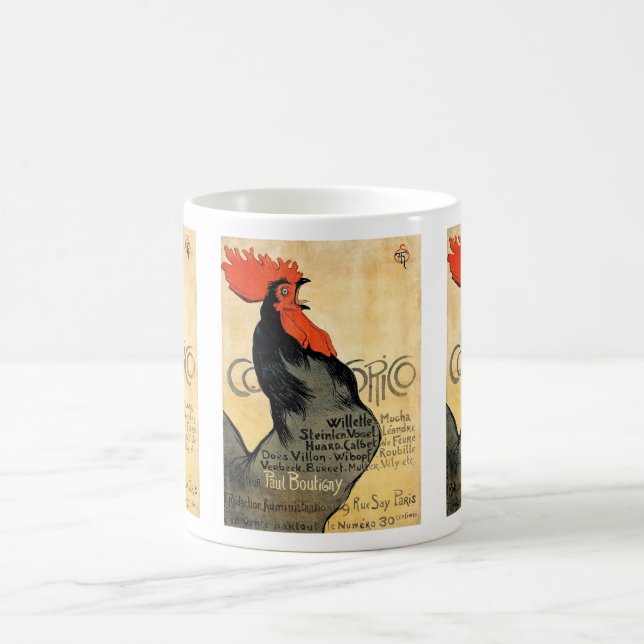 “ Cocorico ” , Théophile Alexandre Steinlen Kaffemugg (Center)