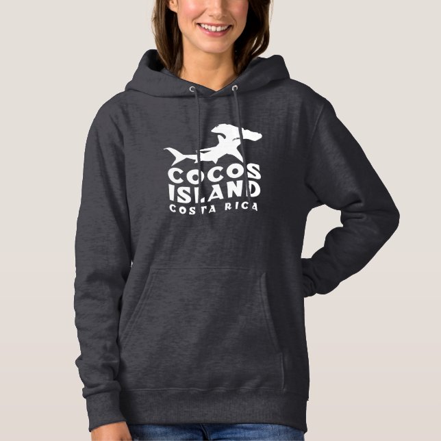 Cocos Island Costa Rica-Dykan med hajar T Shirt (Framsida)
