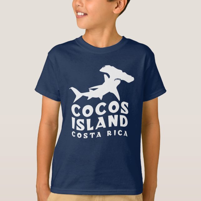 Cocos Island Costa Rica Hammerhead Shark Älskare T Shirt (Framsida)