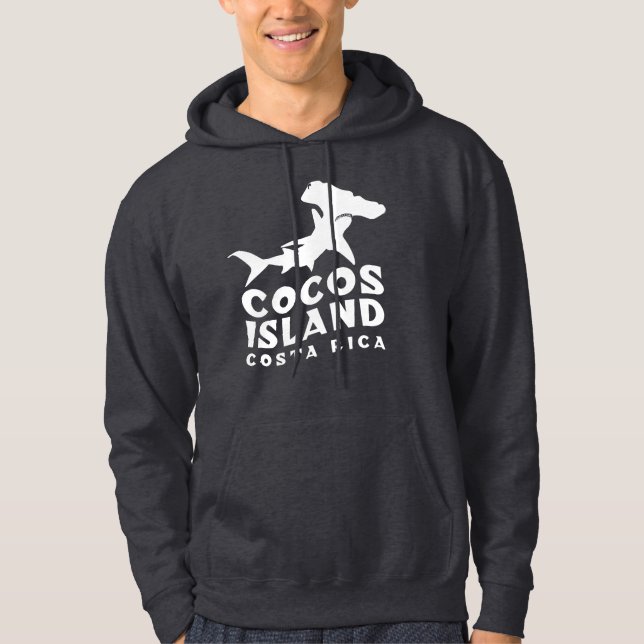 Cocos Island Costa Rica Hammerhead Shark Diving Hoodie (Framsida)