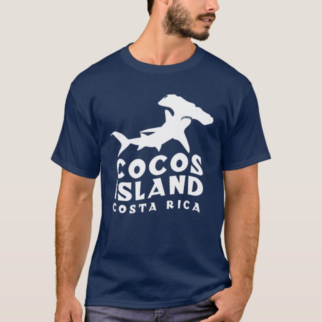 Cocos Island Costa Rica Hammerhead Shark Diving T Shirt (Framsida)