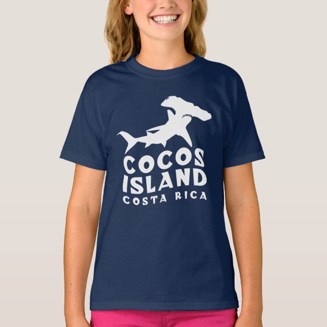 Cocos Island Costa Rica Hammerhead Shark Fläkt T Shirt (Framsida)