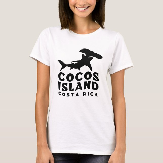 Cocos Island Costa Rica Shark Äventyr T Shirt (Framsida)