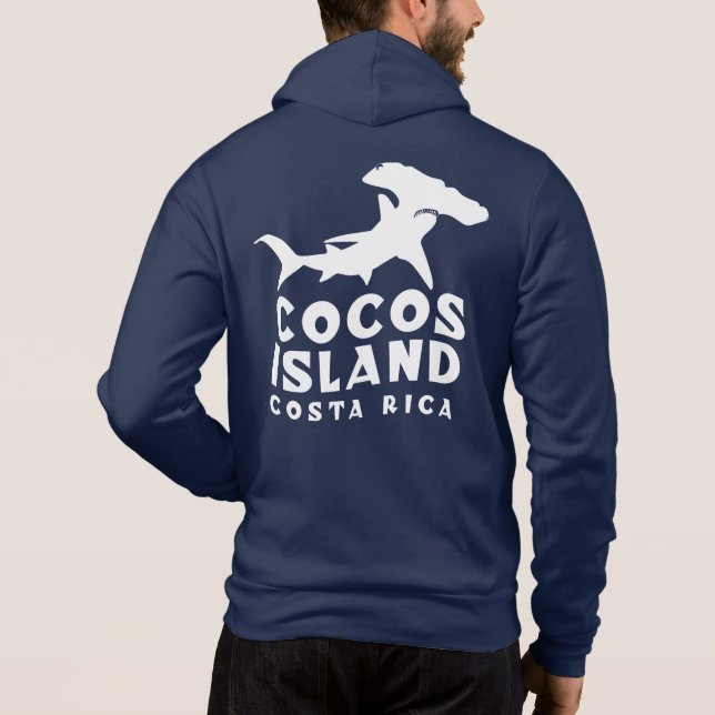 Cocos Island Costa Rica Shark Diving T Shirt (Baksida)