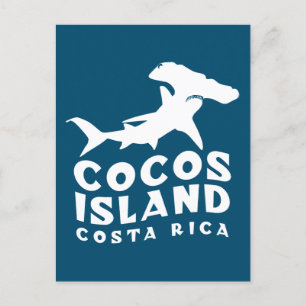 Cocos Island Costa Rica Swimming med hajar Vykort