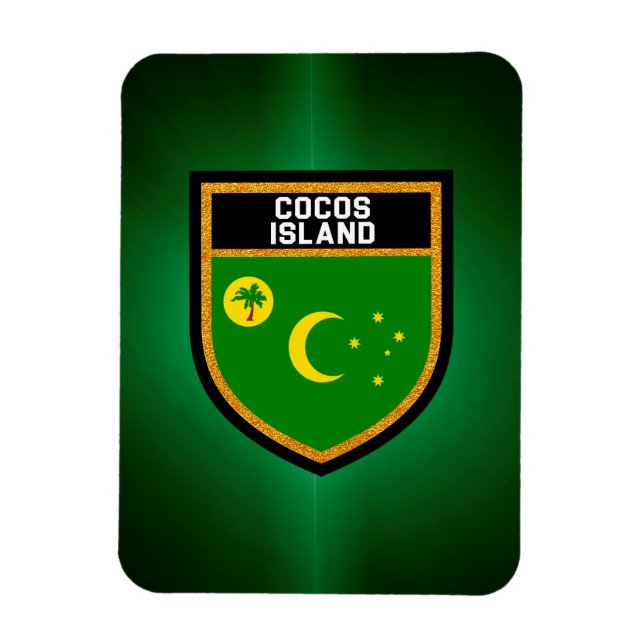 Cocos Island Flagga Magnet (Vertikal)