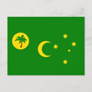 Cocos Keelings öar flagga vykort