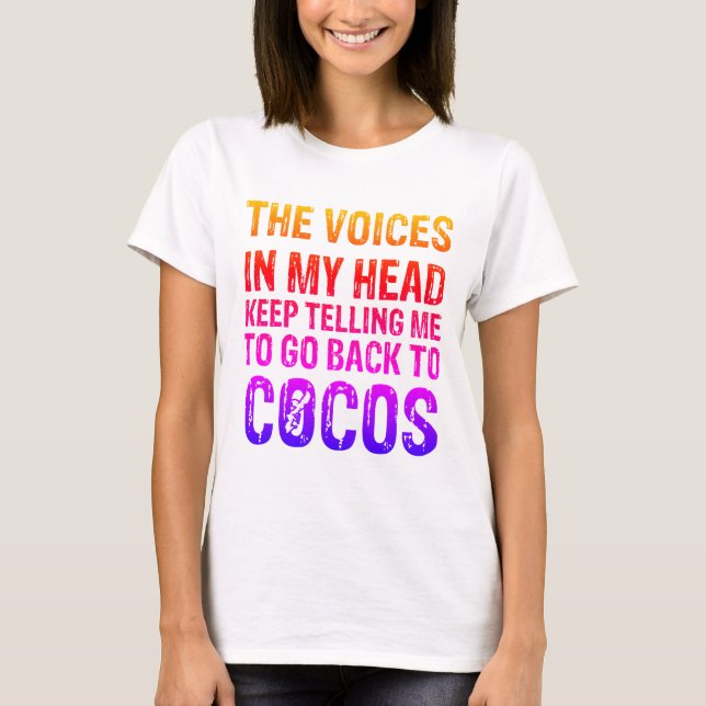 Cocos Voices Dam-Shirt T Shirt (Framsida)