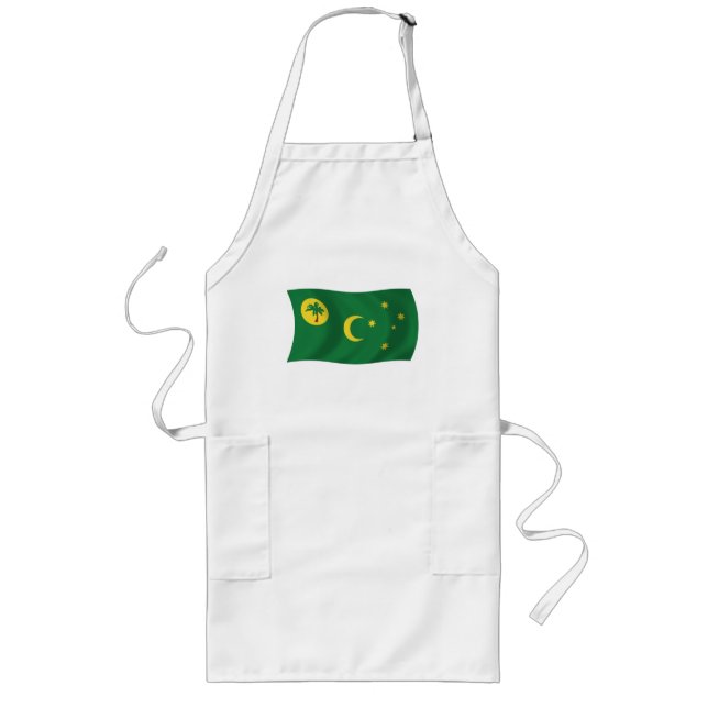 Cocosöarna Flagga Apron Långt Förkläde (Framsidan)