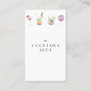 Coctail- och drinkpub visitkort