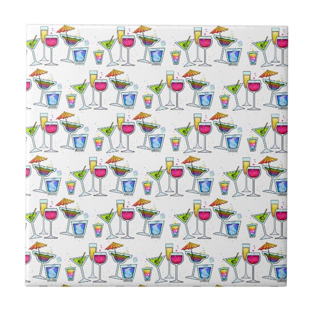 COCTAILAR UPP EXPONERINGSGLAS BELÄGGER MED TEGEL - KAKELPLATTA (Framsidan)