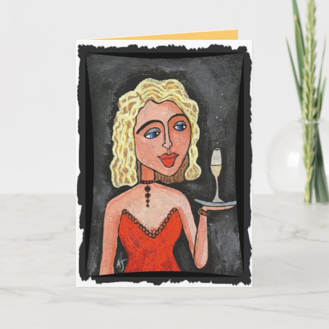 Coctailblondinen - festa inbjudningar/det festliga inbjudan (Framsida)