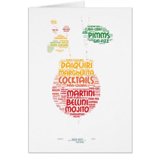 coctailexponeringsglas hälsningskort