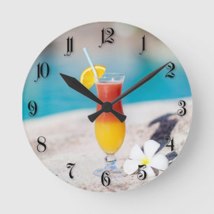 Coctailexponeringsglas Rund Klocka
