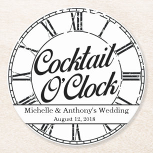 Coctailklockankustfartyg Underlägg Papper Rund