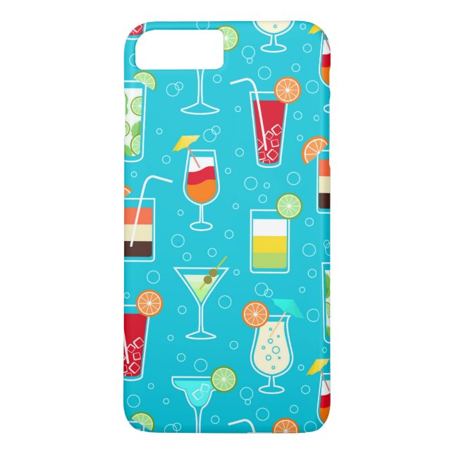 Coctailmönster på krickabakgrund Case-Mate iPhone skal (Baksida)
