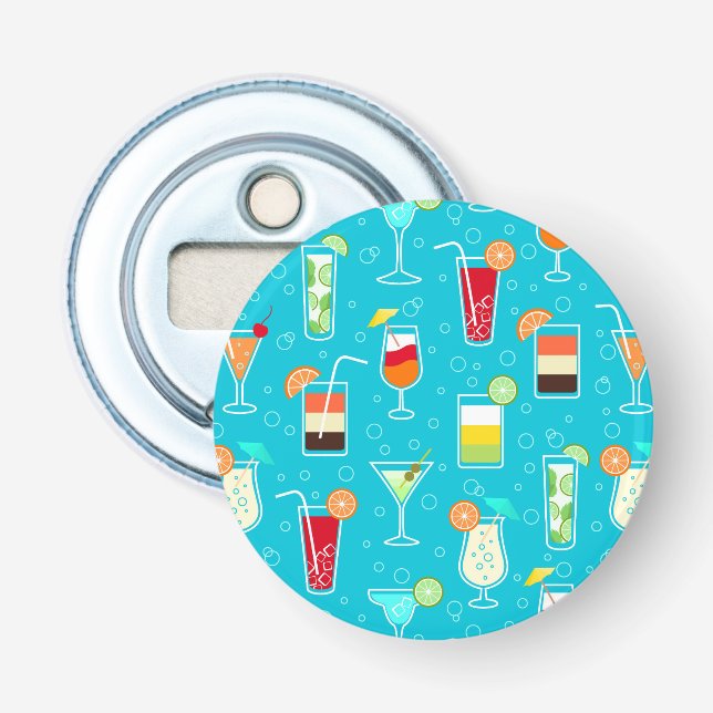 Coctailmönster på krickabakgrund flasköppnare (Framsidan)