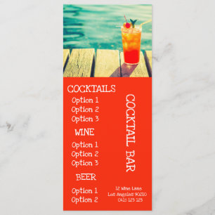 Coctailpuben dricker menyn meny