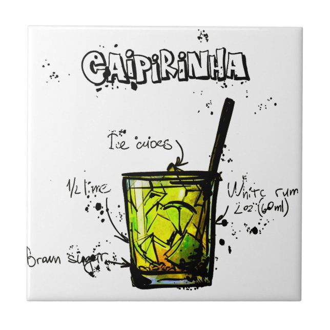 Coctailrecept Caipirinia Kakelplatta (Framsidan)