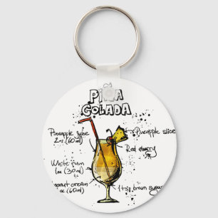 Coctailrecept Pina Colada Nyckelring