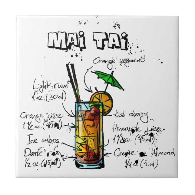 CoctailreceptMai Tai Kakelplatta (Framsidan)