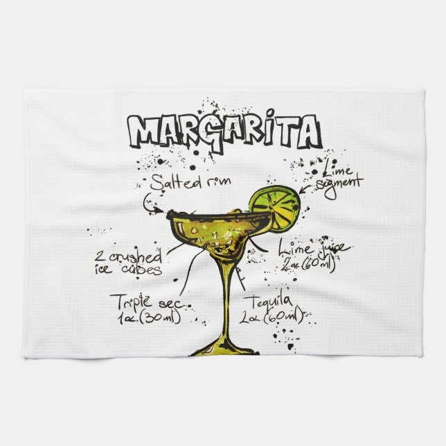 Coctailreceptmargarita Kökshandduk (Horisontell)