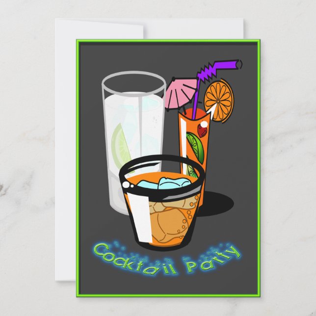 Coctails cocktailpartyinbjudningar inbjudningar (Framsida)