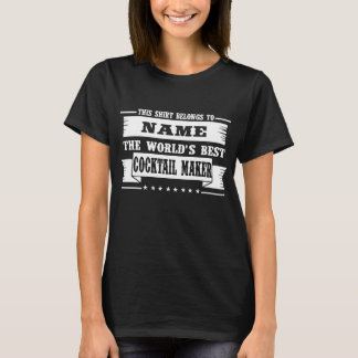 Coctailtillverkaremanar personifierad Pub Nig för T Shirt