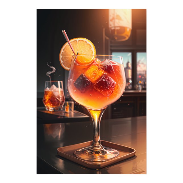 Cóctel Manhattan Fototryck (Framsidan)