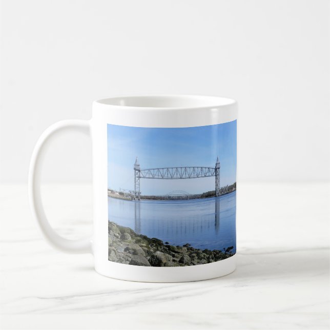 Cod Canal Railroad Bridge Kaffemugg (Vänster)