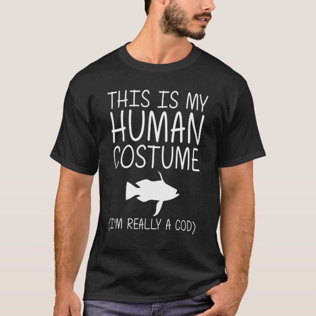Cod Easy Halloween Human Costume Cusk Fish Scrod D T Shirt (Framsida)