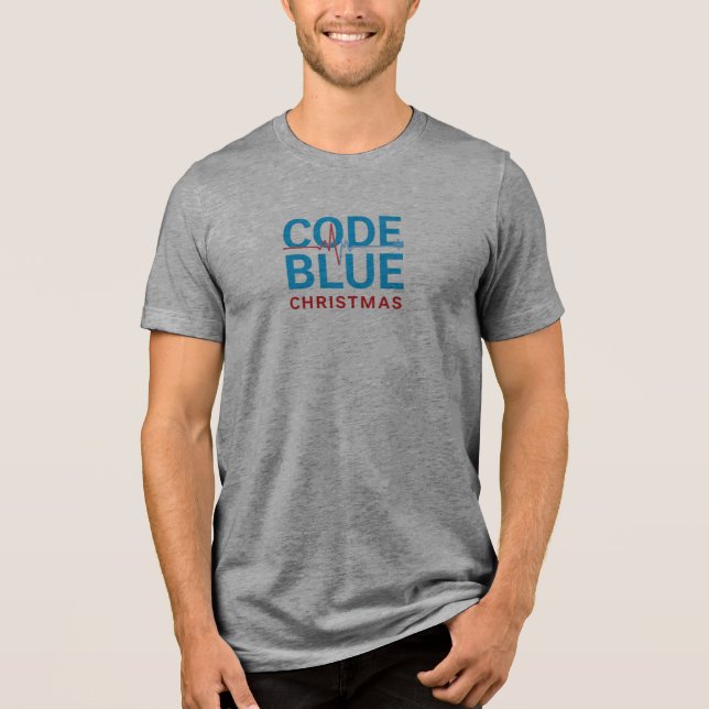 Code Blue jul T-shirt - Rolig ICU ER sjuksköterska (Framsida)