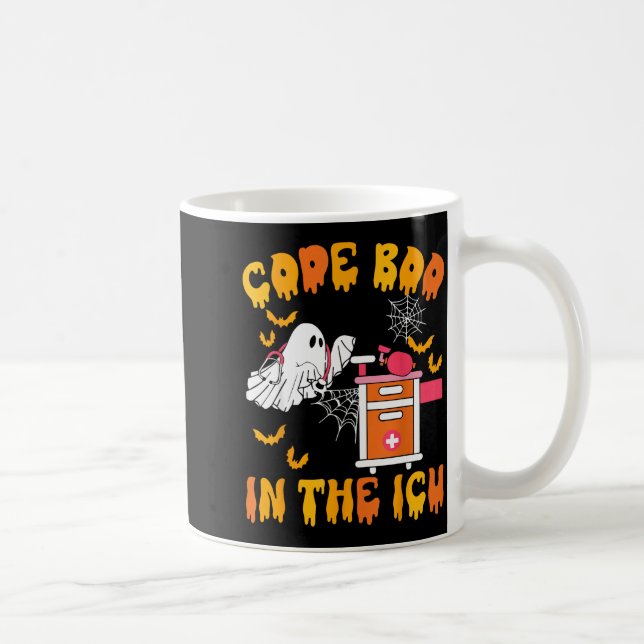 Code Boo In The Icu Ghost Nurse Halloween Soky Sea Kaffemugg (Höger)