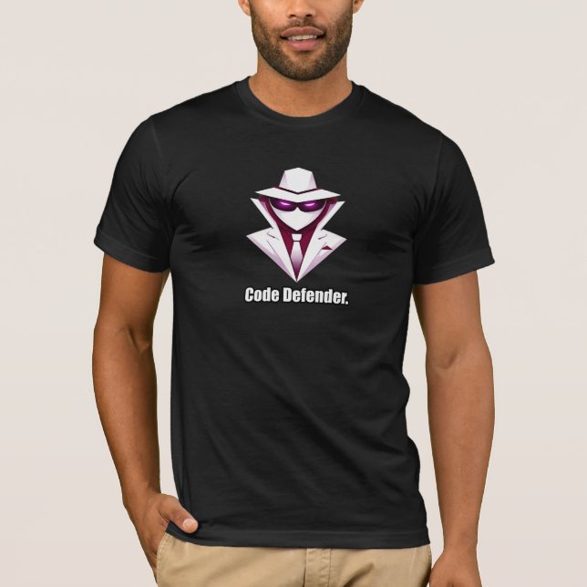 Code Defender Cybersäkerhet Expert Programmerare T Shirt (Framsida)