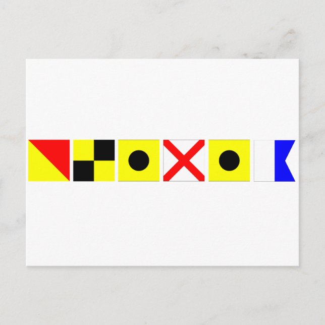 Code Flagga Olivia Vykort (Framsida)