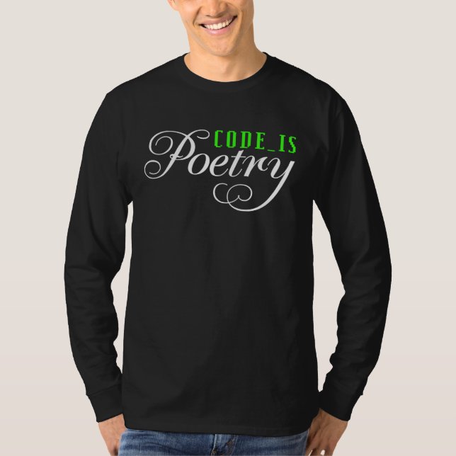 Code is poetry t shirt (Framsida)