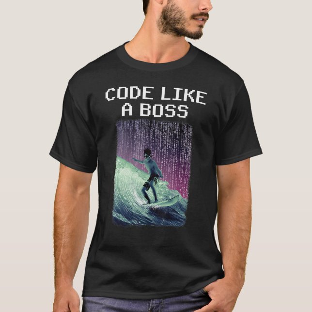 Code like a boss 2 t shirt (Framsida)