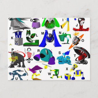 Code Nyckel - Robots Vykort