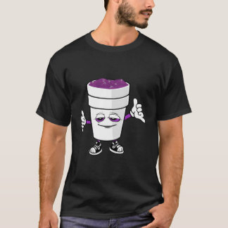 Codeine Lila Drank Sizzurp Dubbla Kopp Lean T Shirt