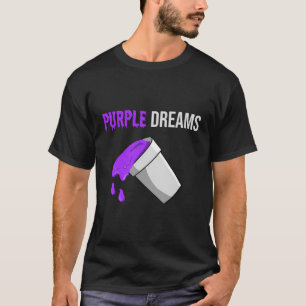 Codeine Rap Lean Cough Juice Lila Drack T Shirt