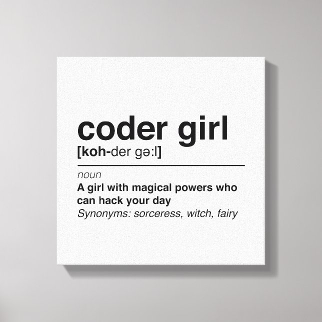 Coder Girl Canvastryck (Framsida)